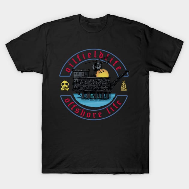 Offshore Oilfield T-Shirt by damnoverload